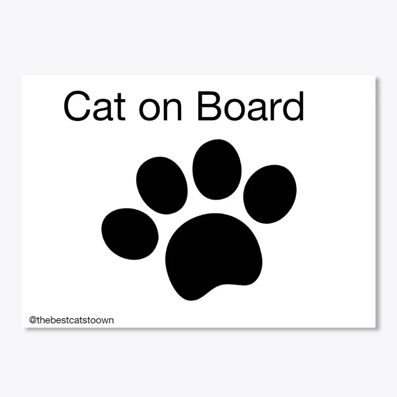 Cat on Board Sticker